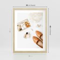 Plakat w ramie 30x40 - Elegancja w Szafie - modowa fotografia, buty - rama drewno