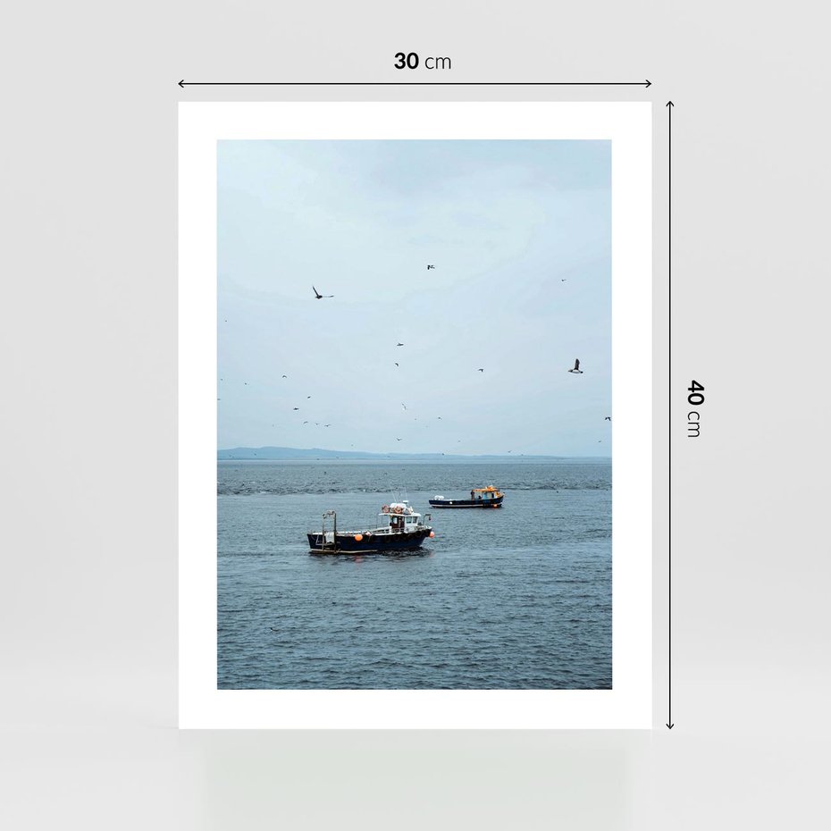 Plakat bez ramy 30x40 - Rybacki Urok - morze, kutry rybackie