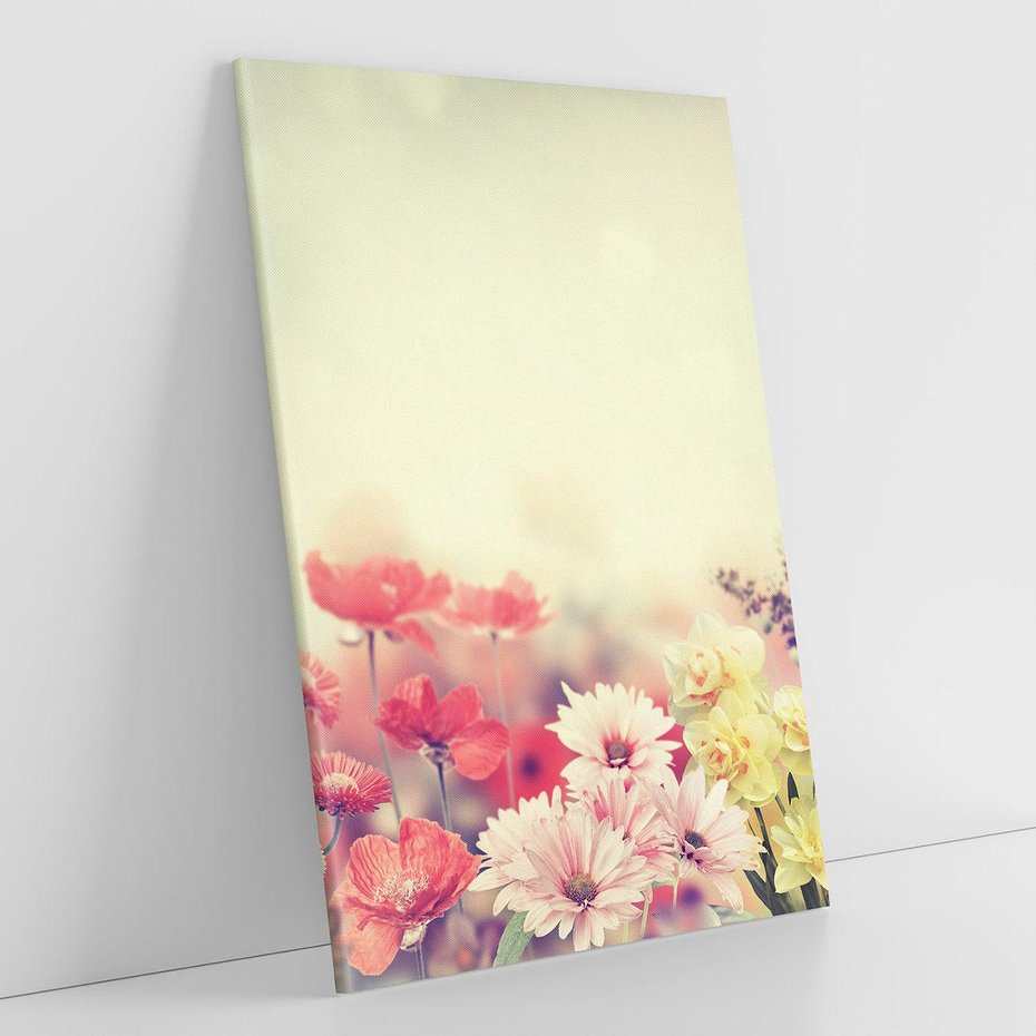Obraz na płótnie 70x100 - Delikatne kwiaty pastelowe - kwiaty, pastelowe
