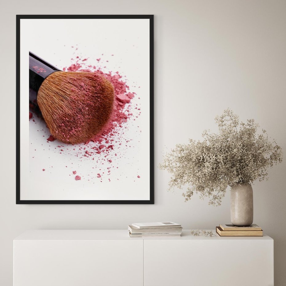 Plakat bez ramy 30x40 - Makijaż w kolorze pędzla - makijaż, pędzel