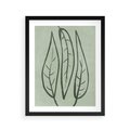 Plakat w ramie 40x50 - Energetyczne Ekspresje Natury - zielony plakat, roślinne motywy - rama czarna