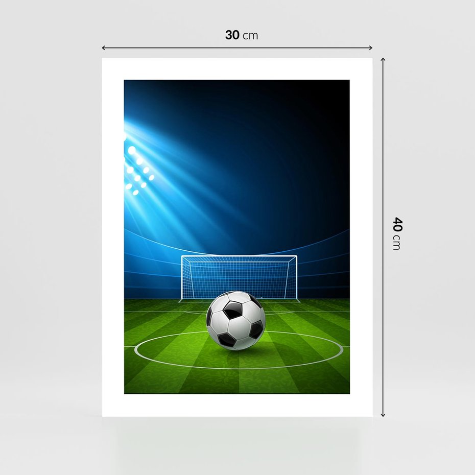 Plakat bez ramy 30x40 - Piłkarska ekscytacja w momencie gola - piłka, nożna