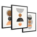 Zestaw obrazy w ramie 50x70 galeria - Geometryczne, nowoczesne - rama czarna