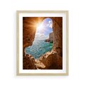 Plakat w ramie 40x50 - Potęga Natury - morze, klify - rama drewno