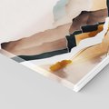 Obraz na płótnie 60x60 - Góry Tonące w Pastelach - złote pastelowe góry, akwarela