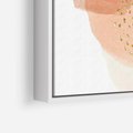 Obraz w ramie 50x50 - Migotliwe Kształty i Plamy - abstrakcyjne akwarelowe plamy, minimalizm - rama biała