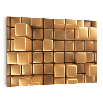 Obraz na płótnie 120x80 - Błyszcząca Elegancja - złoto, 3d