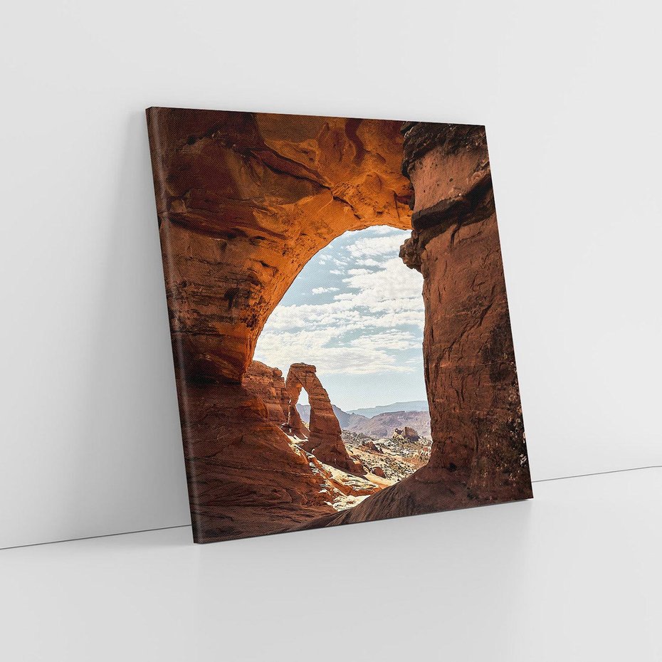 Obraz na płótnie 40x40 - Magia pustynnego kanionu - pustynia, kanion