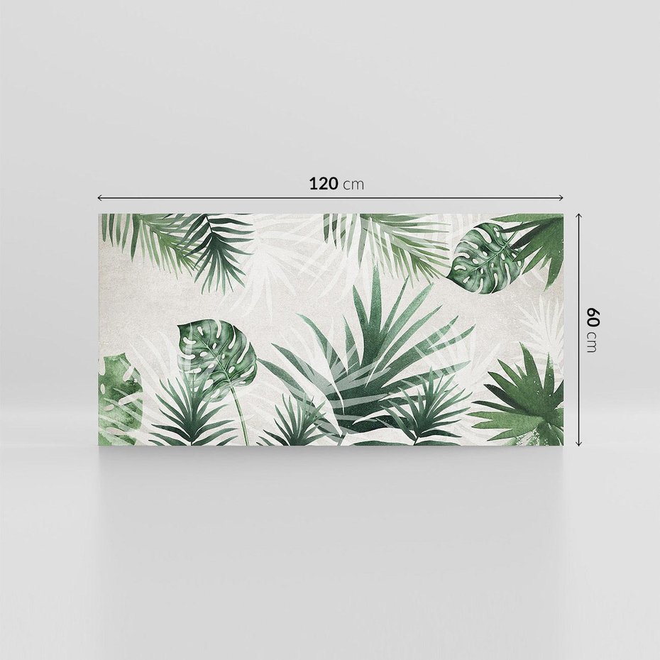 Obraz na płótnie 120x60 - Tropikalne Akwarele - tropikalne liście, akwarela