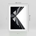 Plakat w ramie 50x70 - Nowoczesność w Linii - architektura, proste linie - rama biała