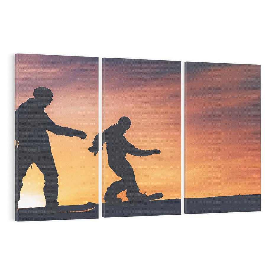 Obraz na płótnie 120x80 - Śnieżne Szaleństwo na Desce Snowboardowej - snowboard, zima