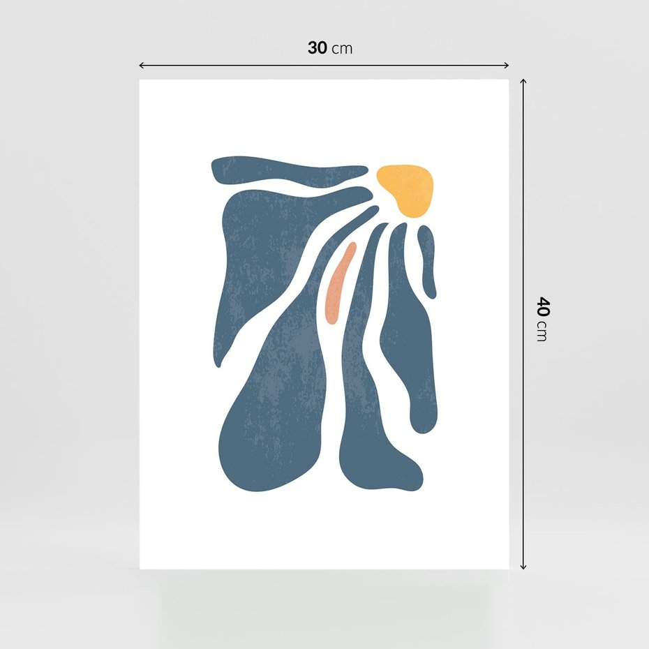 Plakat bez ramy 30x40 - Melodia Kolorowych Płatków - nowoczesna kwiatowa grafika, styl retro