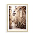 Plakat w ramie 50x70 - mistyczna podróż - uliczka, perspektywa - rama drewno