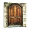 Obraz na płótnie 40x40 - Tajemnicze stare drzwi - stare, drzwi