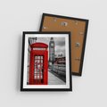 Plakat w ramie 40x50 - Budka w Londynie - Londyn, budka - rama czarna