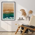 Plakat w ramie 30x40 - Nadbrzeżna Harmonia - plaża, morze - rama czarna