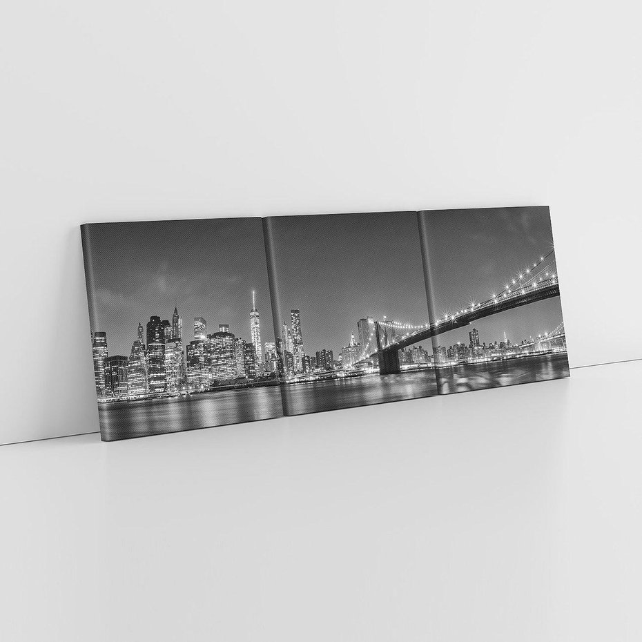 Obraz na płótnie 150x50 - Most w nocnym blasku - Nowy Jork, most