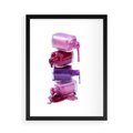 Plakat w ramie 50x70 - Kolorowe Paznokcie - lakiery, do paznokci - rama czarna