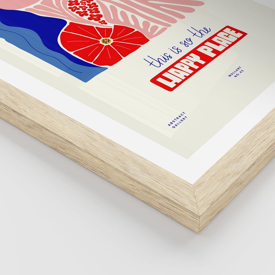 Plakat w ramie 40x50 - Abstrakcyjna Afirmacja - sztuka nowoczesna, abstrakcyjny styl - rama drewno