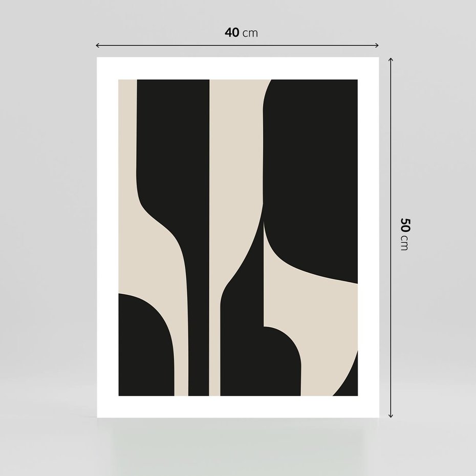 Plakat bez ramy 40x50 - Abstrakcyjne Linie - boho plakat, rycina