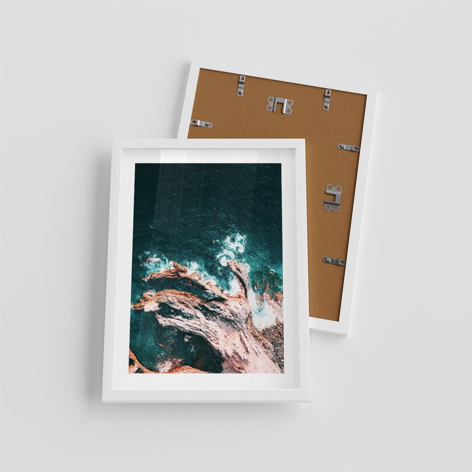 Plakat w ramie 30x40 - Morze w Perspektywie - morze, ocean - rama biała