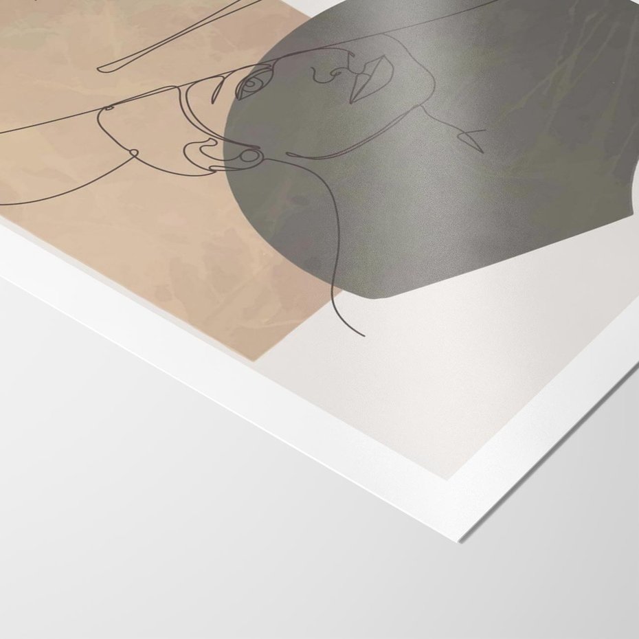 Plakat bez ramy 30x40 - Geometryczna Elegancja: One Line - geometria, nowoczesna sztuka