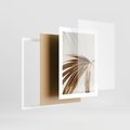 Plakat w ramie 30x40 - Egzotyczny Blask - złote, liście - rama biała