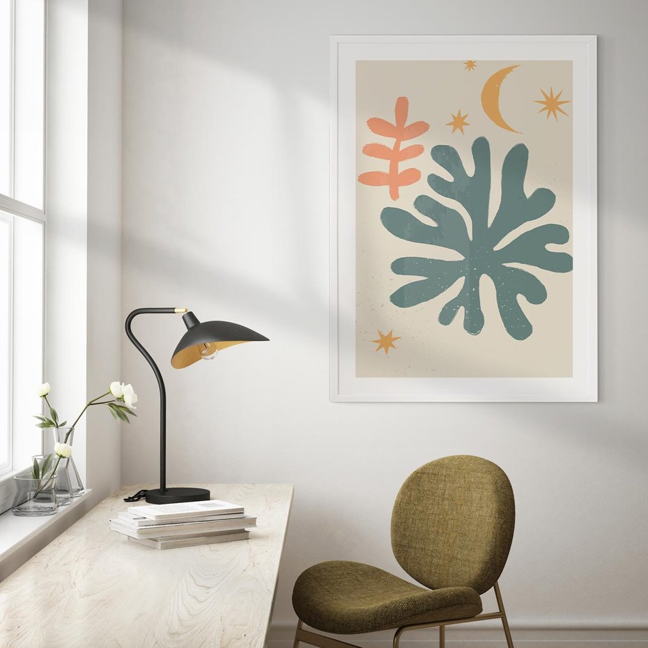 Plakat bez ramy 21x30 - Rozbłysk Emanacji - boho formy, kształty