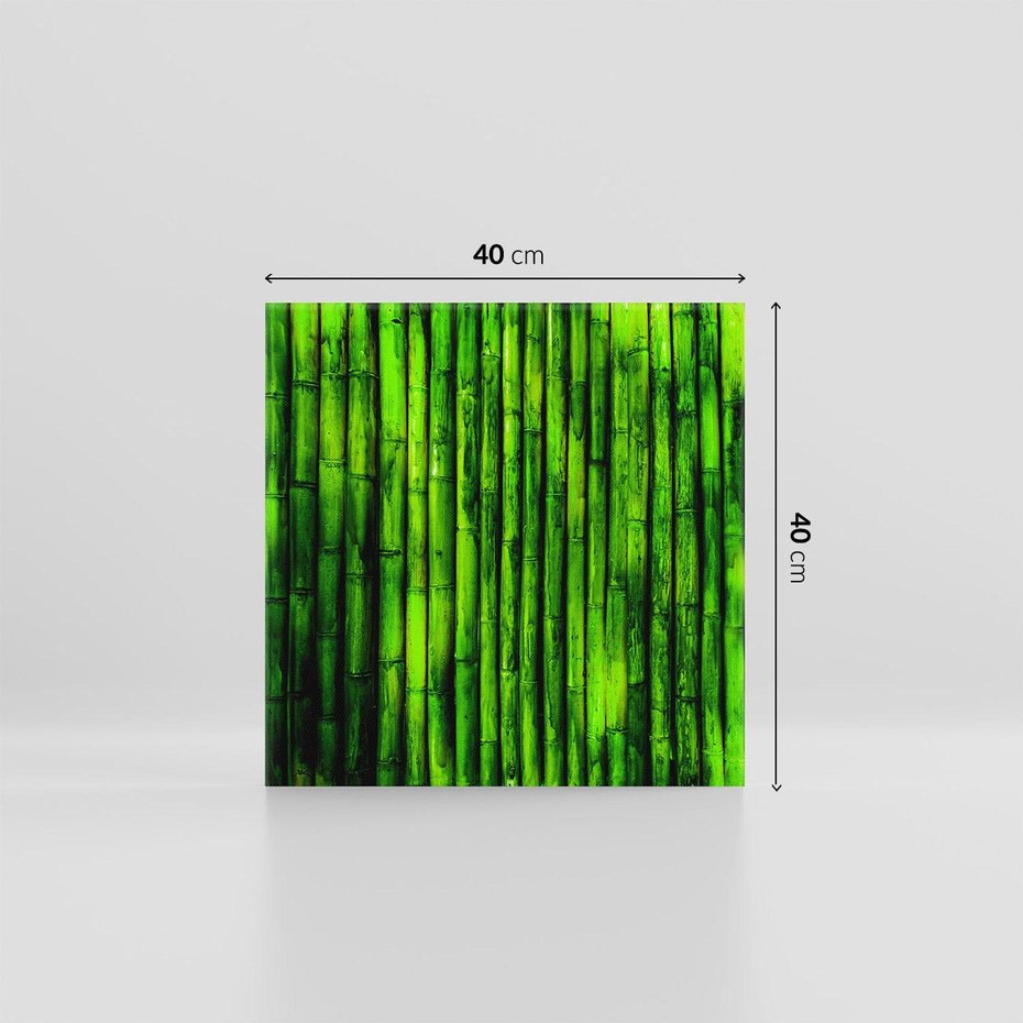 Obraz na płótnie 40x40 - Bambusowy urok zielonej harmonii - bambus, zieleń