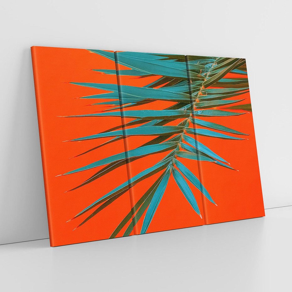 Obraz na płótnie 120x80 - Egzotyczny Urok - liście, palma