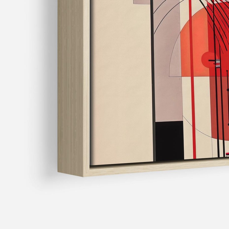 Obraz w ramie 50x50 - Rozbijające Granice Dźwięku - modernistyczny obraz, styl bauhaus - rama drewno