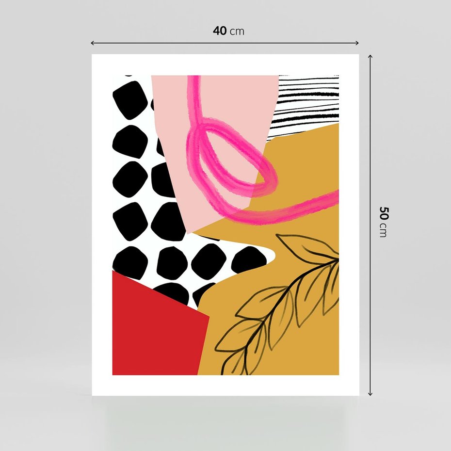 Plakat bez ramy 40x50 - Księga Form i Plam - abstrakcyjna kompozycja, różne tekstury