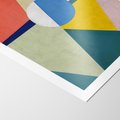 Plakat bez ramy 21x30 - Taniec Subtelnych Odbić - abstrakcyjne geometryczne kształty, olejny obraz