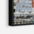 Obraz w ramie 50x50 - Miejska Dynamika - Dania, Kopehaga - rama czarna