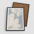 Plakat w ramie 50x70 - Pastelowe Marzenia Kwiatów - kwiaty, nowoczesne i minimalistyczne - rama czarna