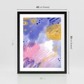 Plakat w ramie 40x50 - Rozbijające Plamy - abstrakcyjny plakat, pastelowe kolory - rama czarna