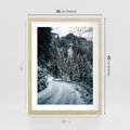 Plakat w ramie 30x40 - Zimowa Przygoda - zima w górach, droga - rama drewno