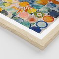 Plakat w ramie 50x70 - Rozkwitające Wzory Abstrakcji - abstrakcyjny obraz, mnogość kolorów - rama drewno