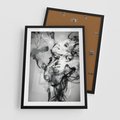 Plakat w ramie 50x70 - Abstrakcja kobiecego piękna - abstrakcja, kobieta - rama czarna