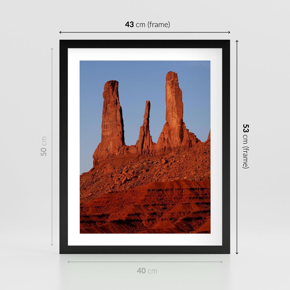 Plakat w ramie 40x50 - Wielki Kanion - majestat pustyni - Wielki Kanion, pustynia - rama czarna