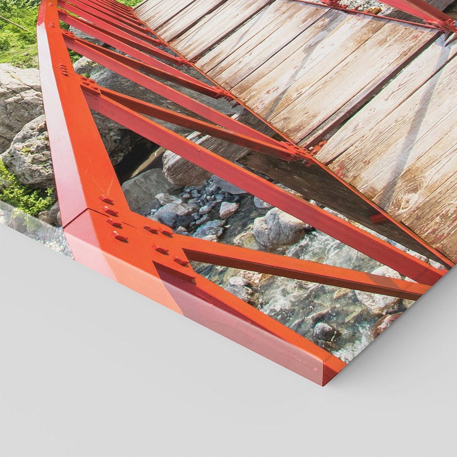 Obraz na płótnie 80x120 - Most do przygody - góry, most