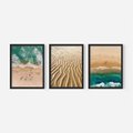 Zestaw obrazy w ramie 30x40 galeria - Plaża, boho, wakacje, morze - rama czarna