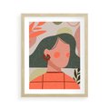 Plakat w ramie 40x50 - Kobiecy Portret Duszy - nowoczesny plakat, styl retro - rama drewno