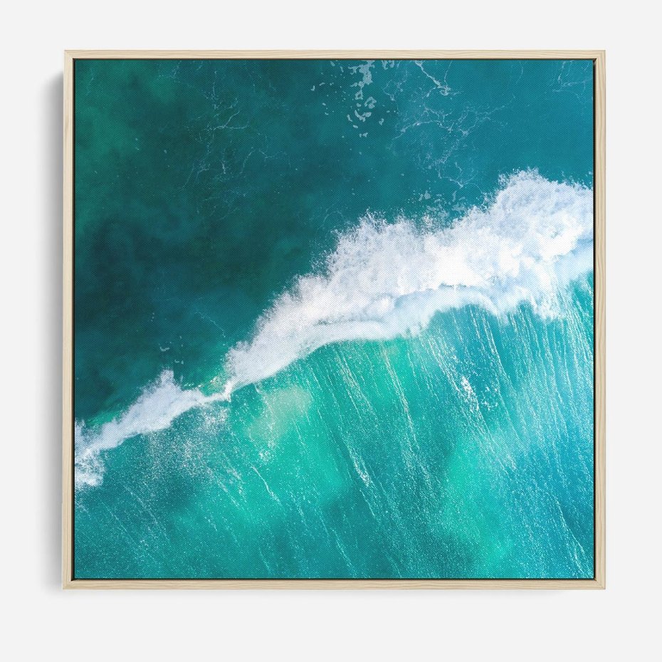 Obraz w ramie 80x80 - Siła i Spokój - morze, ocean - rama drewno