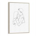 Obraz w ramie 80x120 - Bezgraniczne Przenikanie - para zakochanych, kobieta i mężczyzna - rama drewno