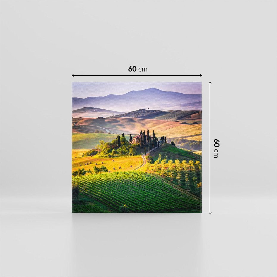 Obraz na płótnie 60x60 - Pejzaż w perspektywie - pejzaż, perspektywa