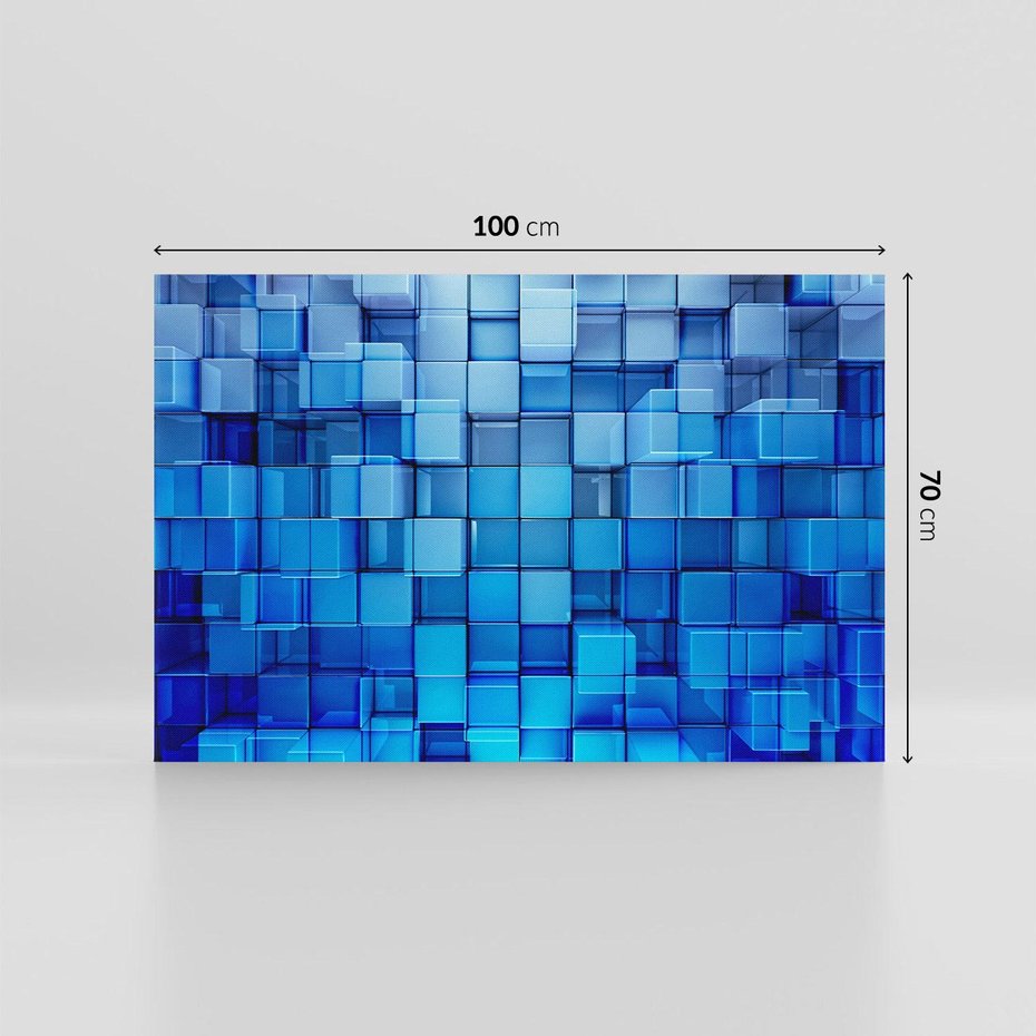 Obraz na płótnie 100x70 - Abstrakcyjne 3D: Kolorowe bloki - abstrakcja, 3d