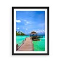 Plakat w ramie 50x70 - Magia tropikalnego oceanu - ocean, tropiki - rama czarna