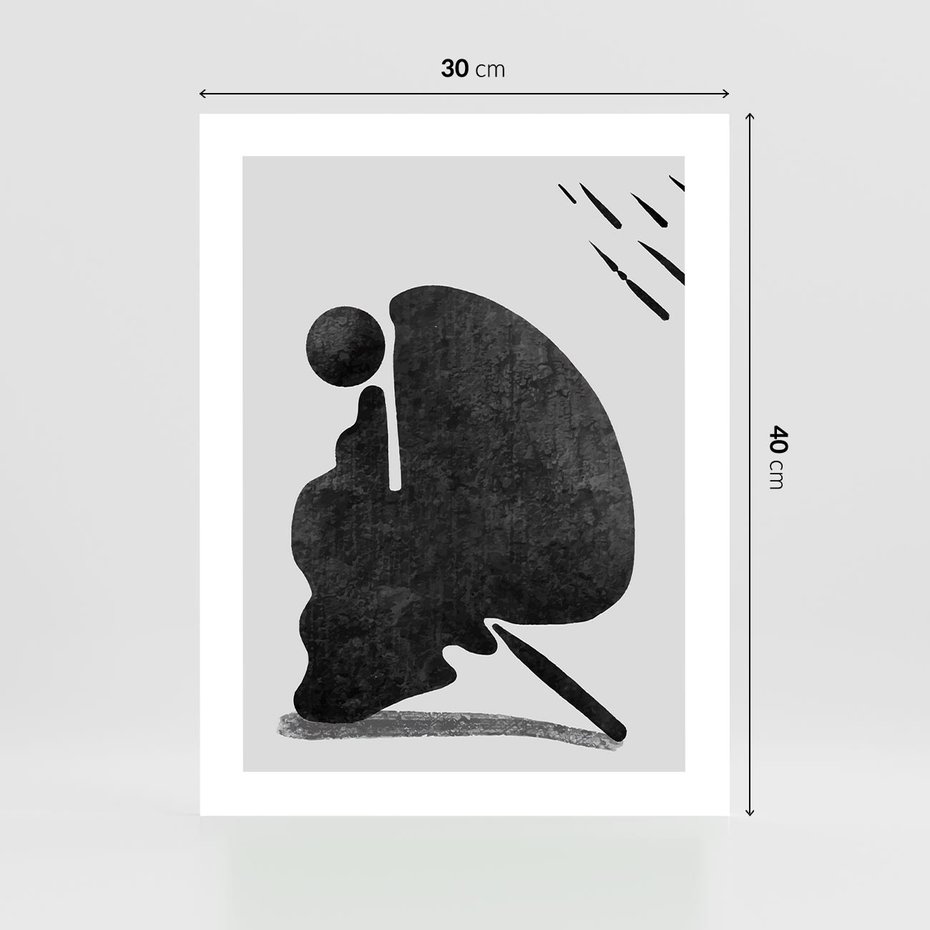 Plakat bez ramy 30x40 - Abstrakcyjna Japońska Sztuka - abstrakcja, sztuka japońska