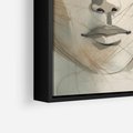 Obraz w ramie 50x50 - Tylko Zamknij Oczy - twarz kobiety, zamknięte oczy - rama czarna